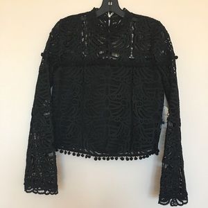 NWT Tularosa Lace Top Black XS